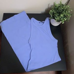 ZARA Blue Ribbed Dress